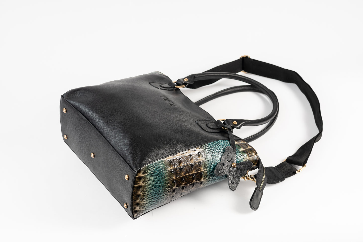 CARTERA BIG LADY COCODRILO (NEGRO)