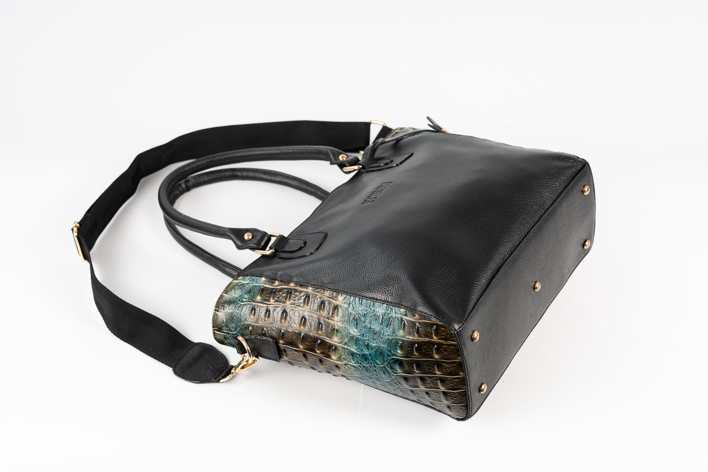 CARTERA BIG LADY COCODRILO (NEGRO)