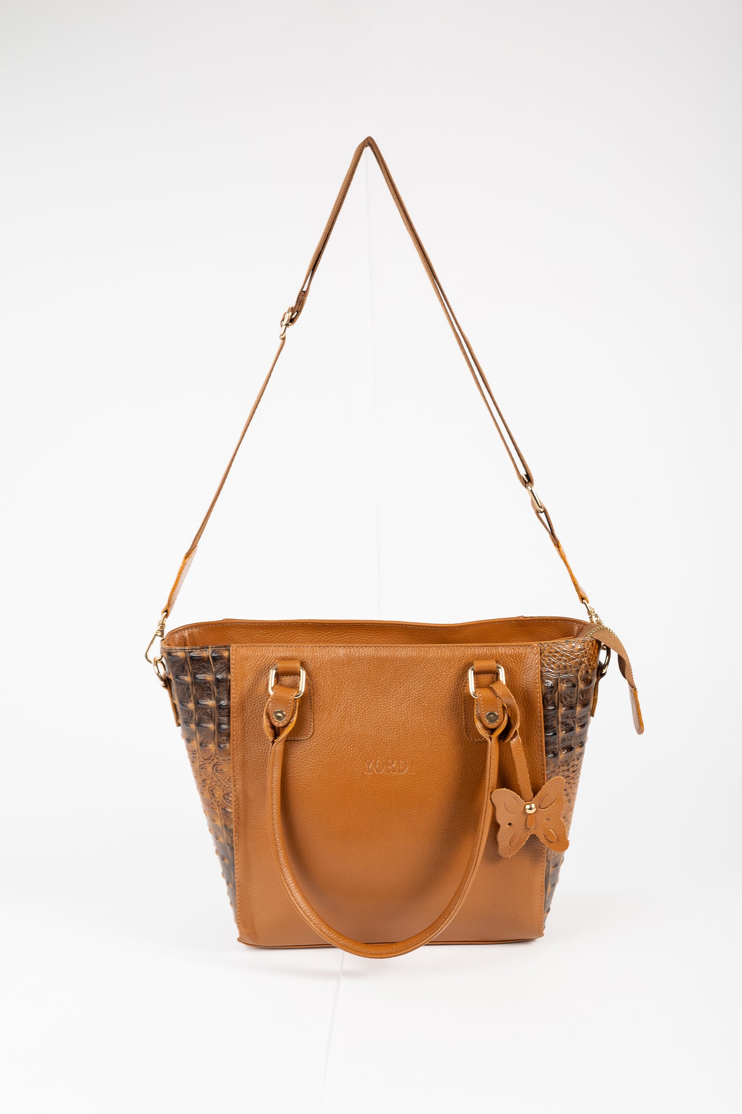 CARTERA BIG LADY COCODRILO (CAMEL)