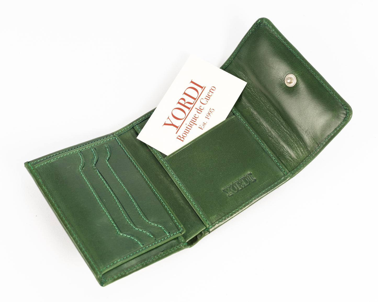 Billetera de Dama Génova | Verde Pátina
