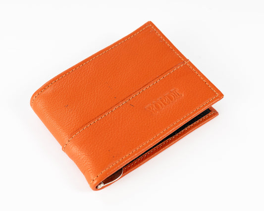 BILLETERA PORTA BILLETES (NARANJA/NEGRO)