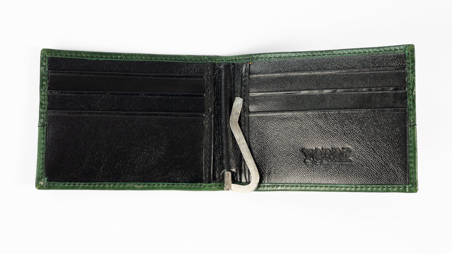 BILLETERA PORTA BILLETES (VERDE PINO/NEGRO)