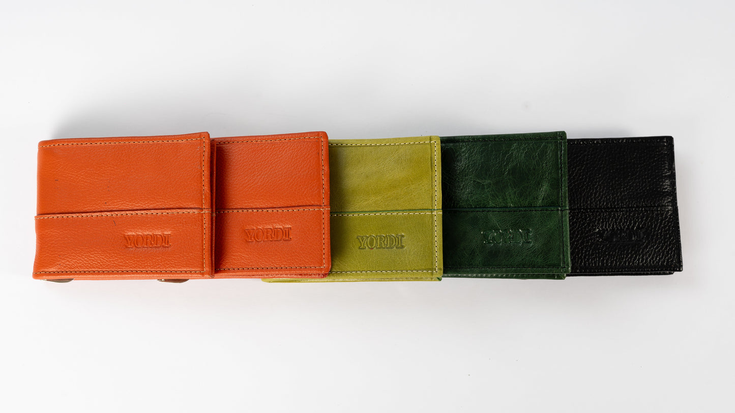 BILLETERA PORTA BILLETES (NARANJA/MIEL)