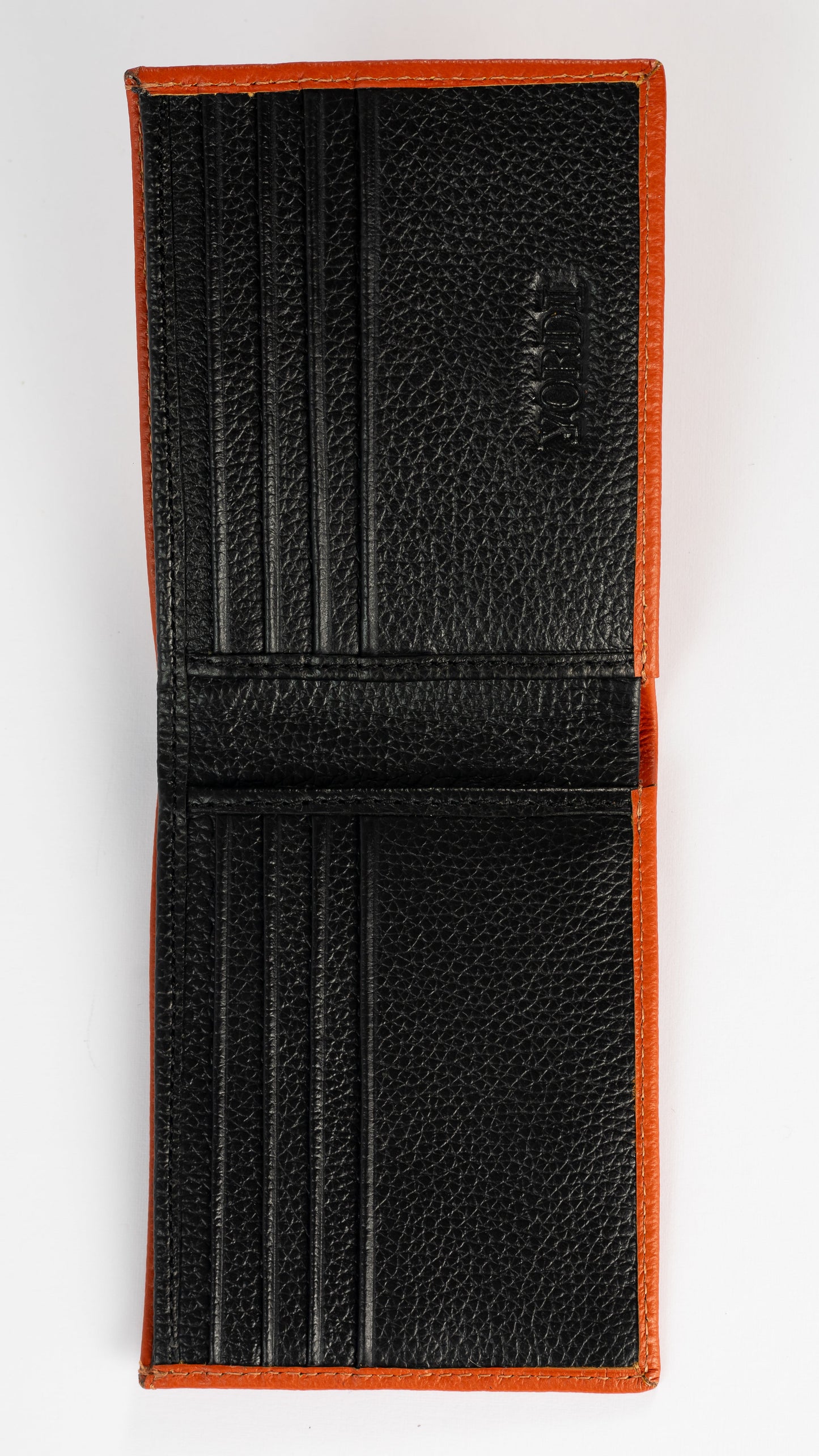 BILLETERA CLÁSICA (NARANJA/NEGRO)
