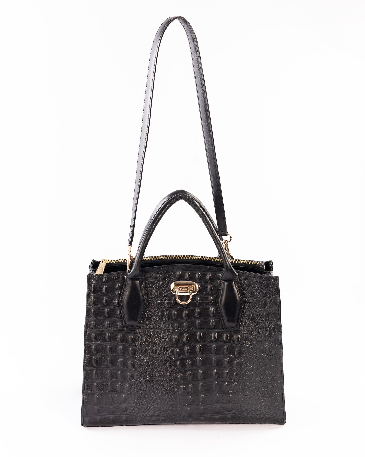Cartera Louise | Cocodrilo Negro