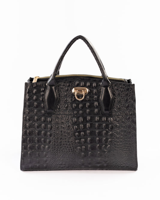 Cartera Louise | Cocodrilo Negro