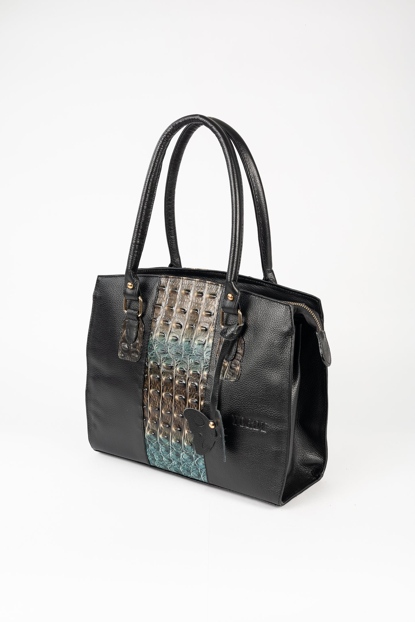 CARTERA ÉLAN COCODRILO (NEGRO)