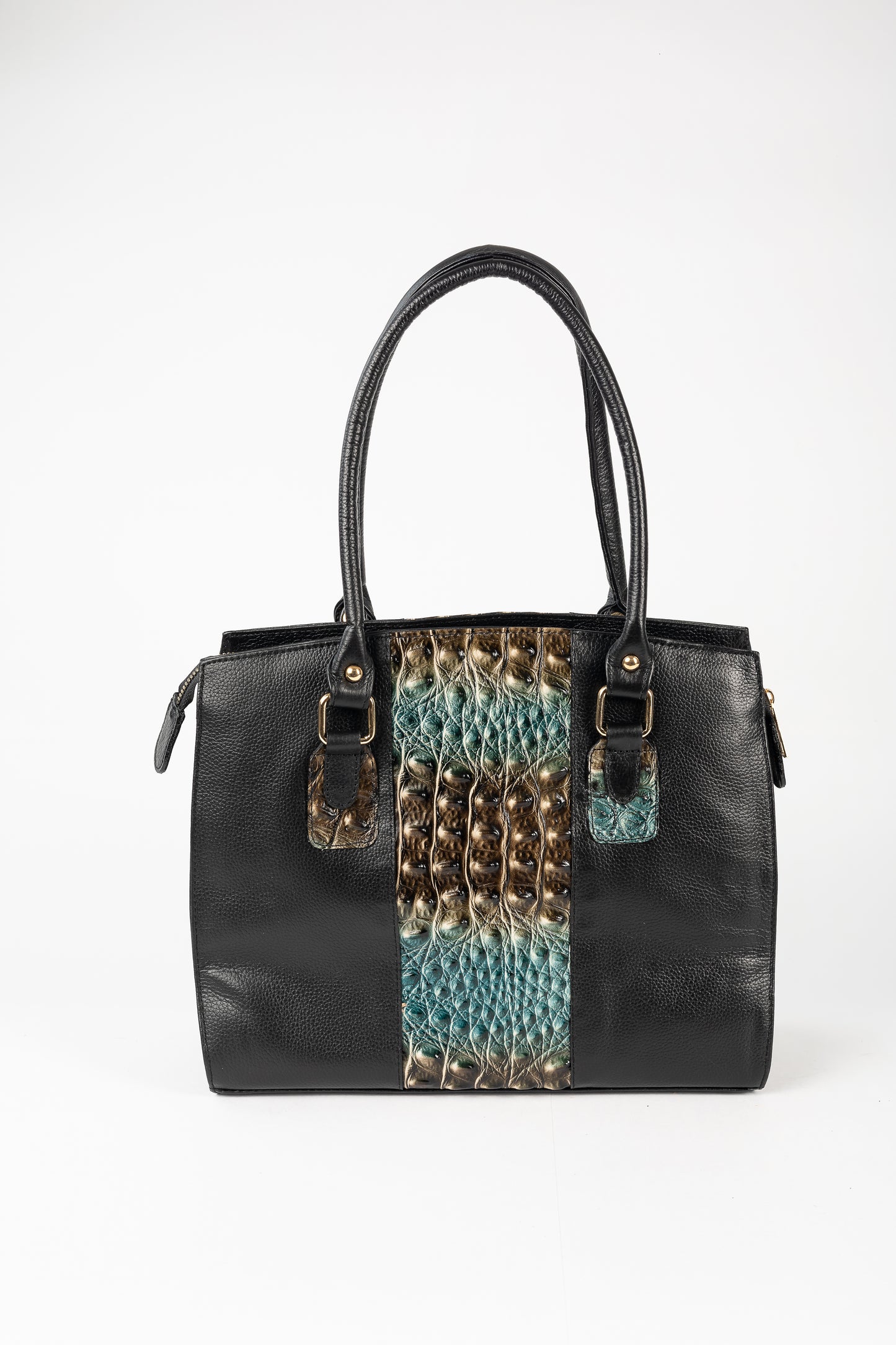 CARTERA ÉLAN COCODRILO (NEGRO)