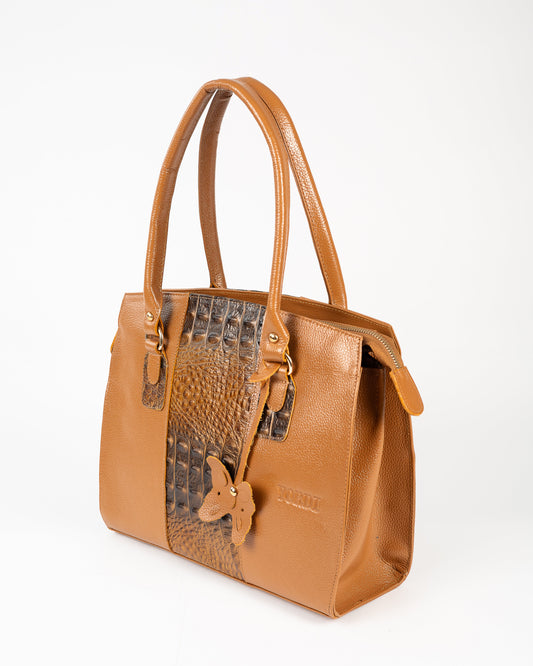 CARTERA ÉLAN COCODRILO (CAMEL)