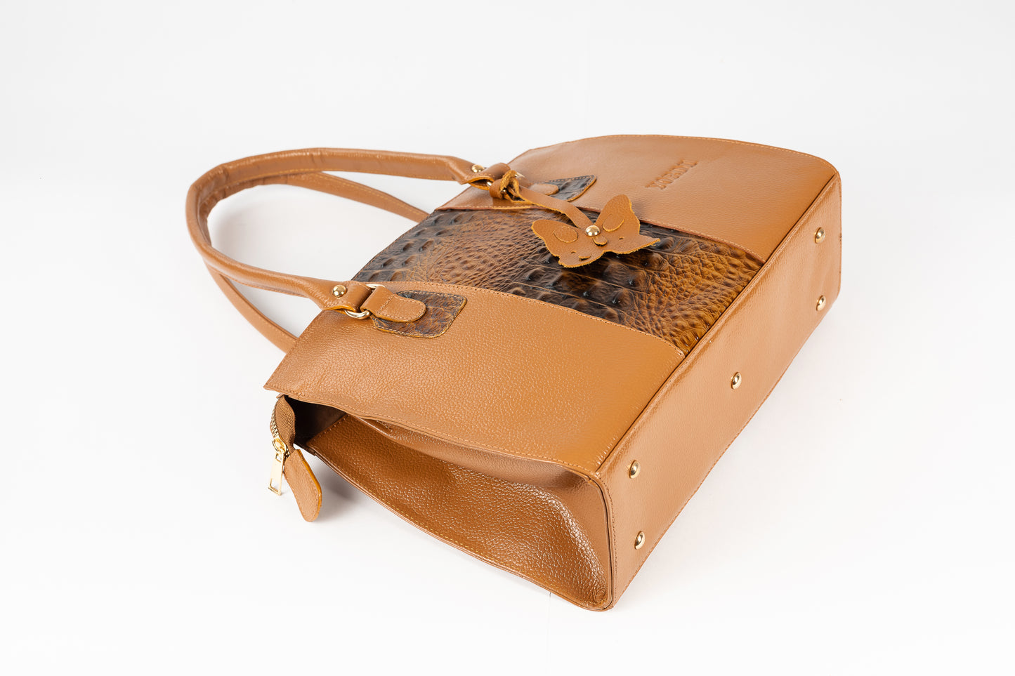 CARTERA ÉLAN COCODRILO (CAMEL)