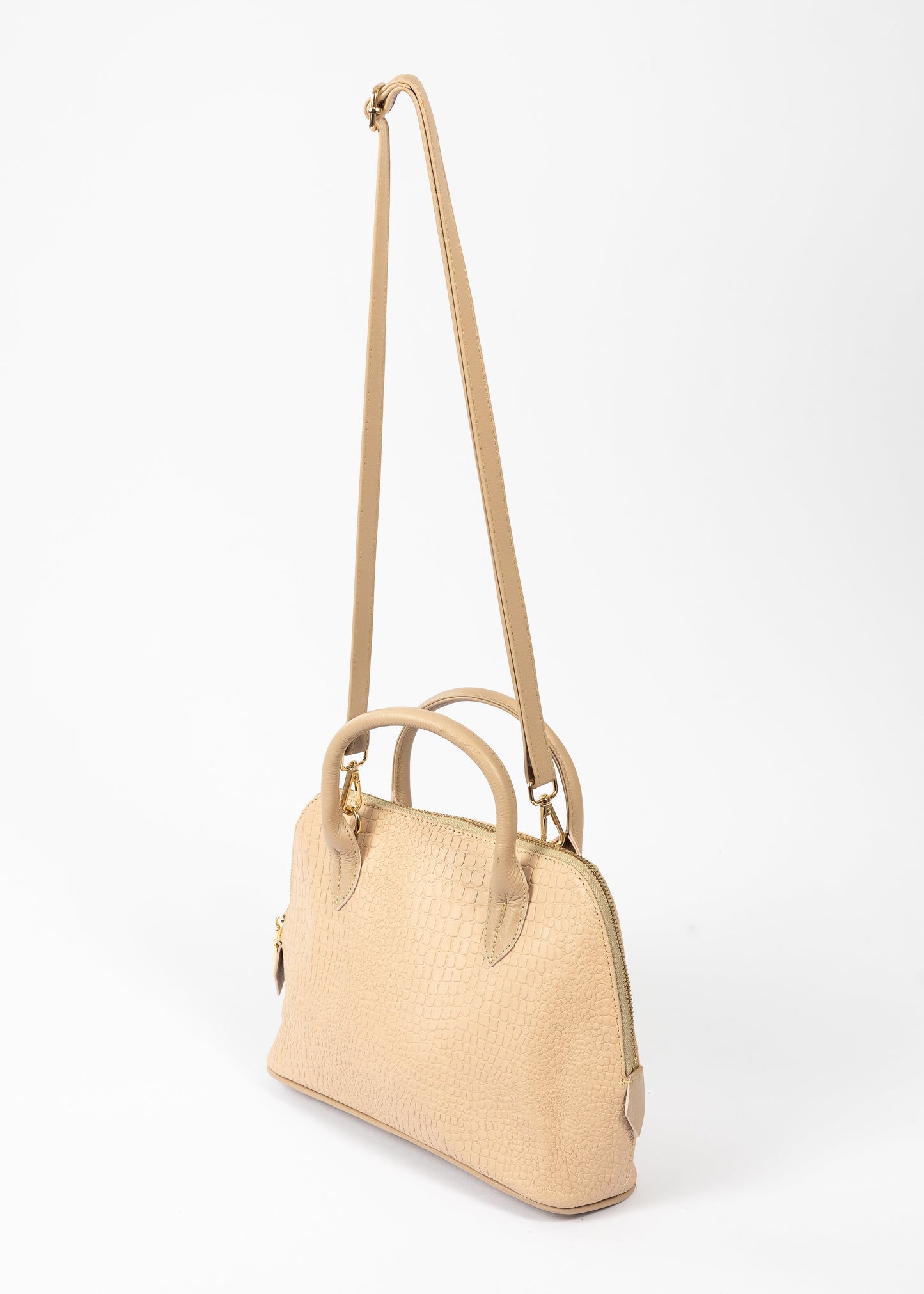 CARTERA PARÍS COCODRILO (BEIGE)