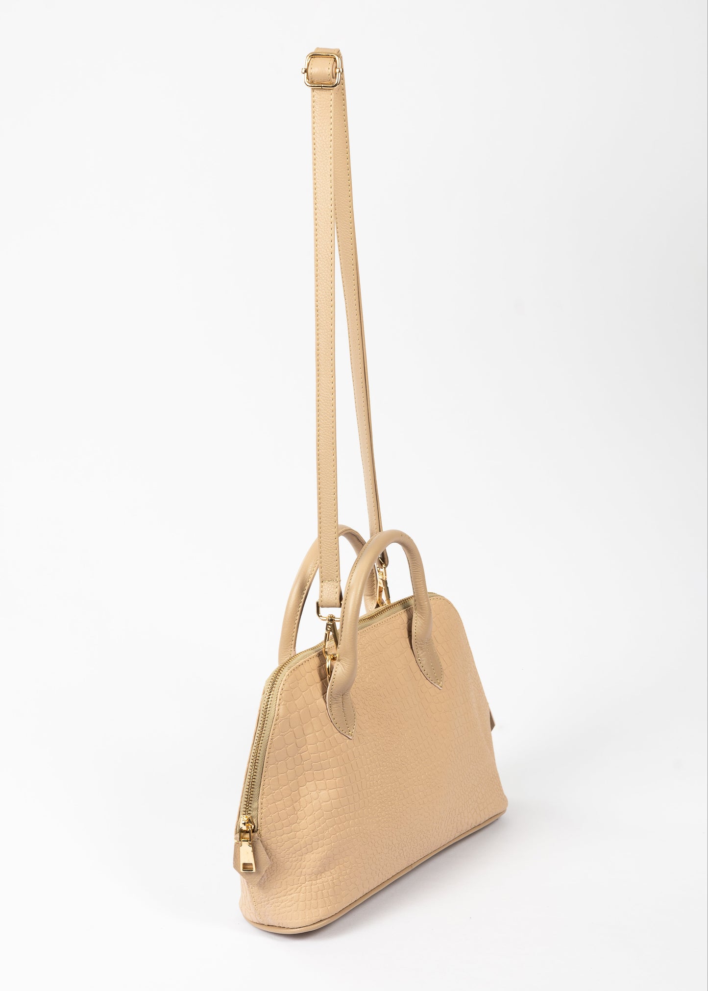 CARTERA PARÍS COCODRILO (BEIGE)