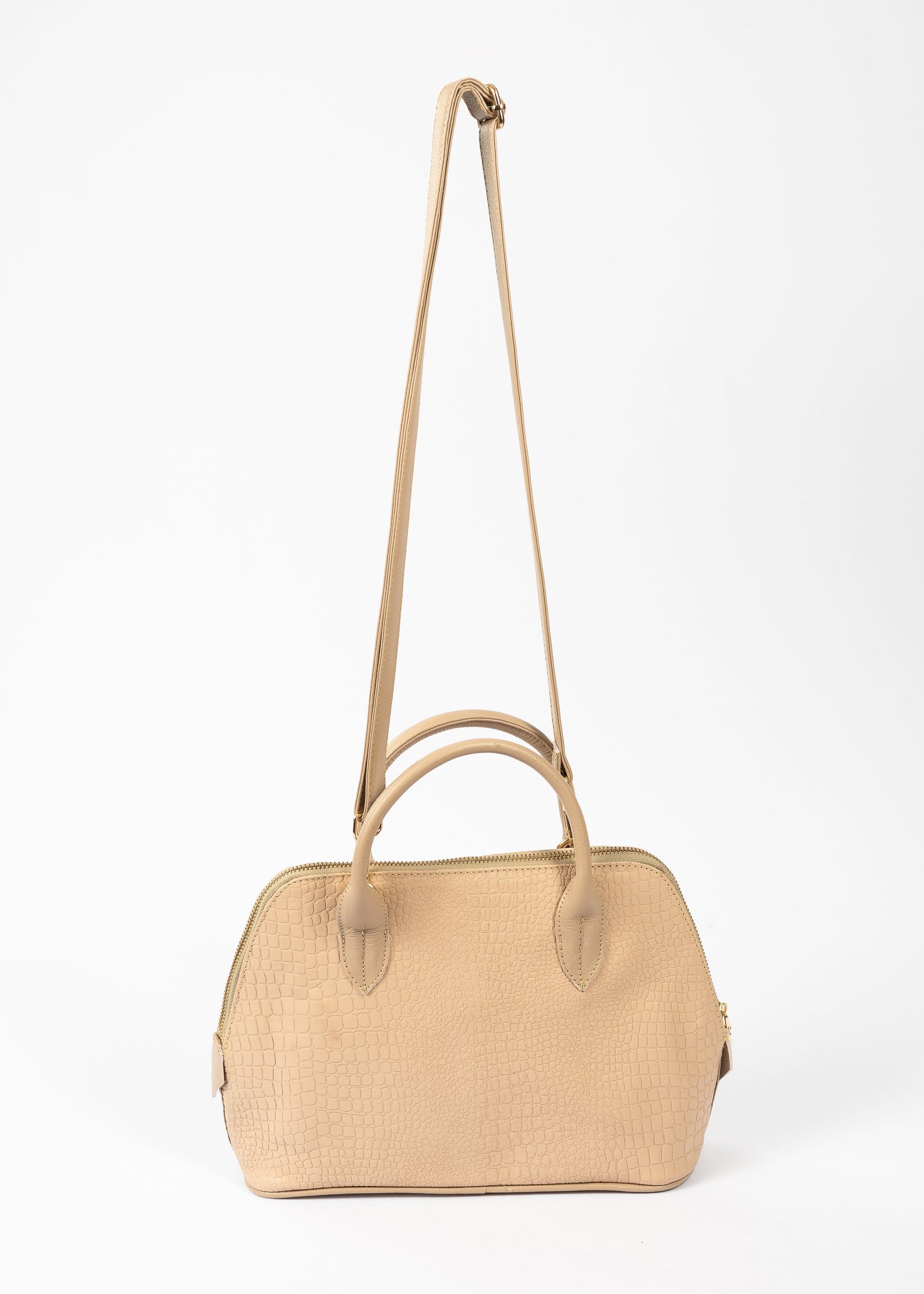 CARTERA PARÍS COCODRILO (BEIGE)