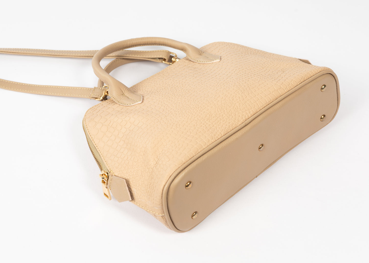 CARTERA PARÍS COCODRILO (BEIGE)