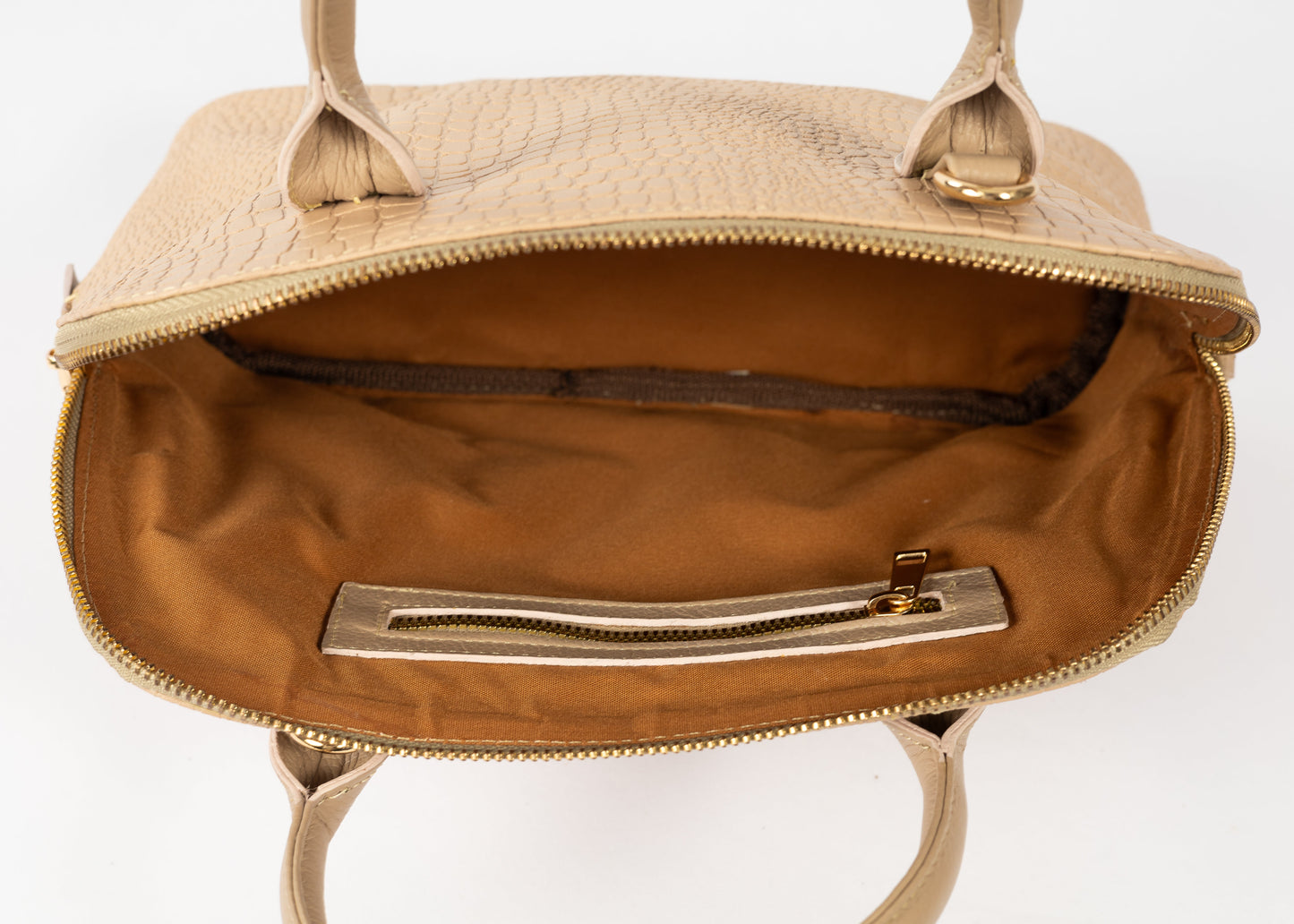 CARTERA PARÍS COCODRILO (BEIGE)